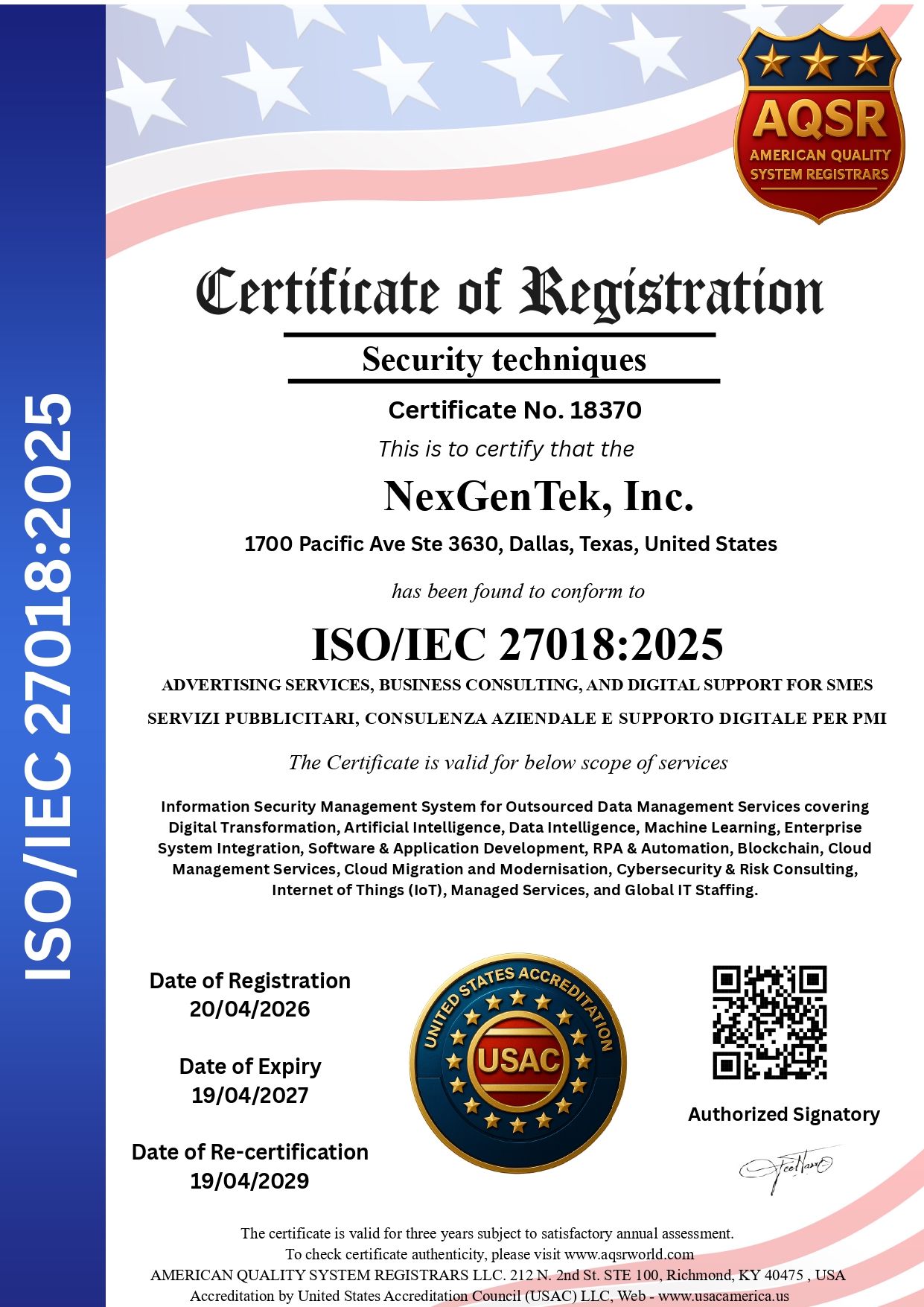 ISO 9001:2015 Quality Management Certification